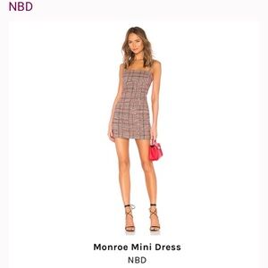 NBD Monroe Mini Dress - Red Plaid